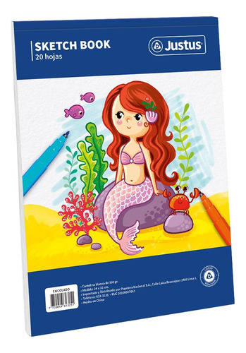 Block De Dibujo Especial 20 Hojas Diseño Justus
