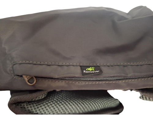 Mochila Head Trekking Camping Color Gris Y Verde Diseño De La Tela Liso