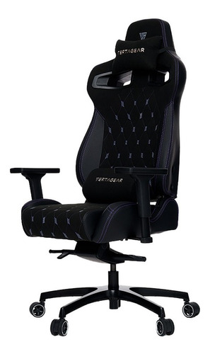 Silla Gamer Vertagear Pl4500 Swarovski Color Negro Material del tapizado Cuero PUC con Cristales de Swarovski