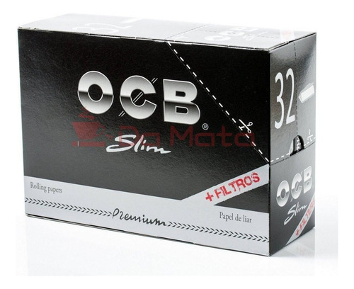 Seda Ocb Premium Slim King Size con filtro, 10 unidades