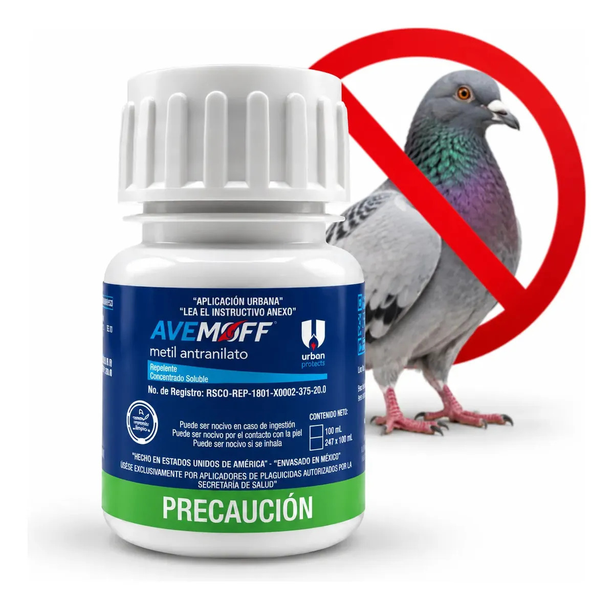 Repelente De Palomas Avellum (Avemoff) 100 Ml Uso Domestico Rinde 5 Lt