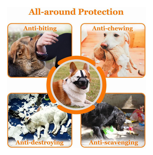 Cw 2 Mascarilla Para Mascotas Protectora Para Negro Medio