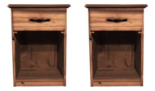 Combo 2 Mesitas De Luz 45x60 Cajon Mesa Madera Macizo Oferta