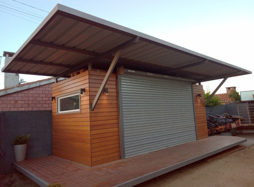 Contenedor Oficina Con Sobre Techo Y Deck De Madera