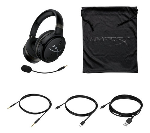 Audífonos Gaming Hyperx 4p5m2aa Cloud Orbit S Color Negro Color de la luz Sin Luz