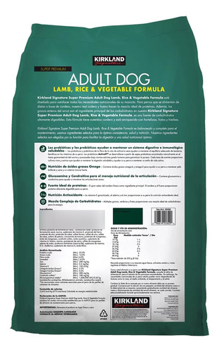 Alimento Para Perro Cordero/arroz Kirkland Signature 18.1 Kg