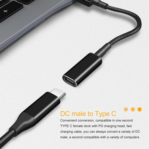 Adaptador De Carga Usb-c A Notebook Acer Conector 5.5*1.7mm
