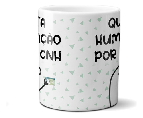 Caneca Xícara Porcelana Presente Meme Flork Humilhação Cnh