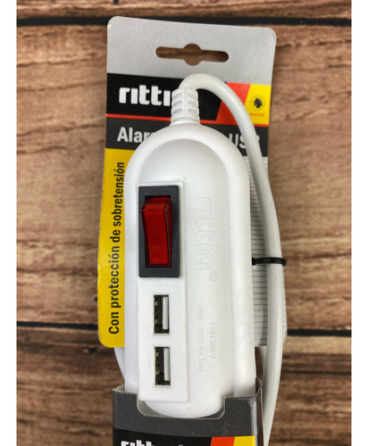 Alargador Rittig 5 Posic. + 2 Usb C/ Protección 3mts