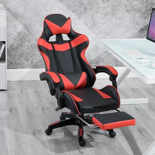 Sillon Gamer Con Apoya Pies Silla De Pc Calidad Premium Mweb