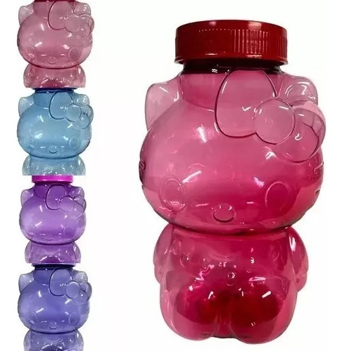 Hello Kitty Chela Botella 1 Litro Con Popote Colores 20 Pzs