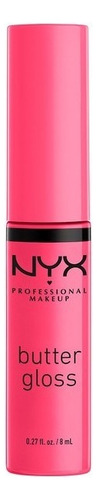 Labial Líquido Nyx Butter Gloss Cobertura Ligera A Media 8ml Peaches And Cream