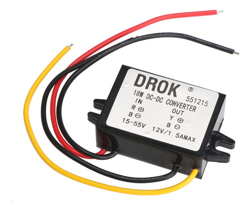 Drok® Micro Dc Convertidor Reductor De Voltaje 15-55v 24v/36