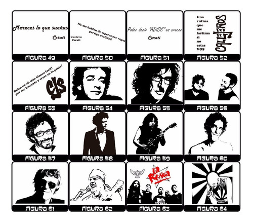 Vinilos Calco Sticker Frases Cerati  Rock Nacional