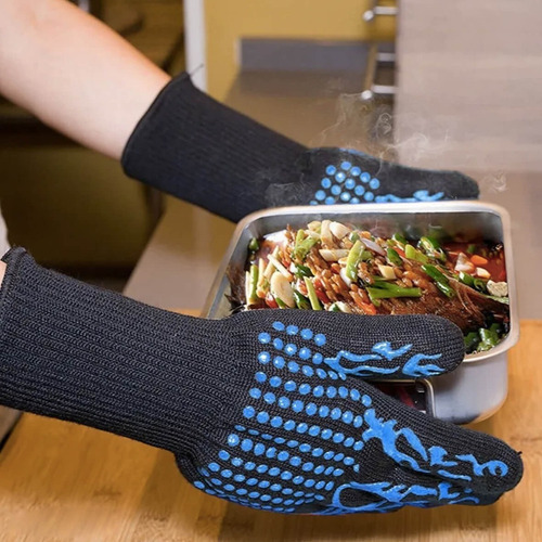 Guantes De Barbacoa Cocina Horno Resistentes Al Calor 1 Par