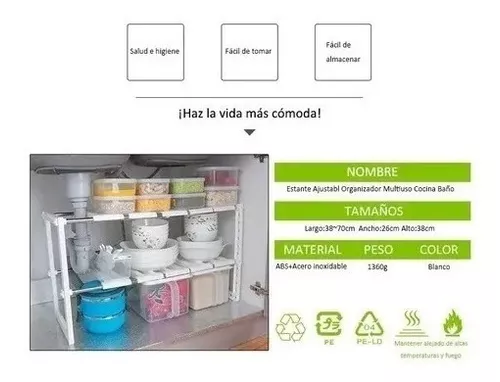 Organizador Estante De Cocina Multiuso Organizador Ollas Xl