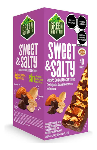 Green Mountain Barras Sweet & Salty Con 40 Pzas De 35 Gr C/u