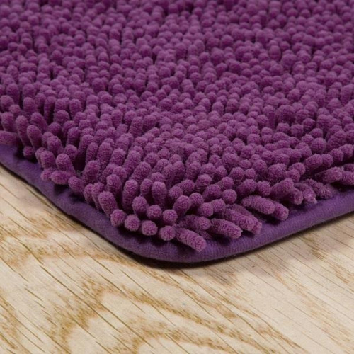 Imagen 3 de 8 de Alfombra De Baño Antideslizante Rectangular Suave Shaggy