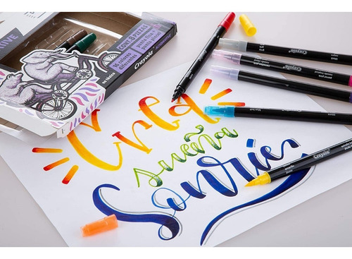 Crayola Alternative Marcadores Dobles P. Fina +p. Pincel 8 P