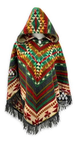 Capa Poncho Unisex Mexicano Modelo Mexica