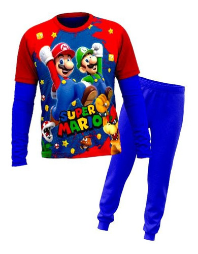 Pijama De Super Mario Bros Para Niños
