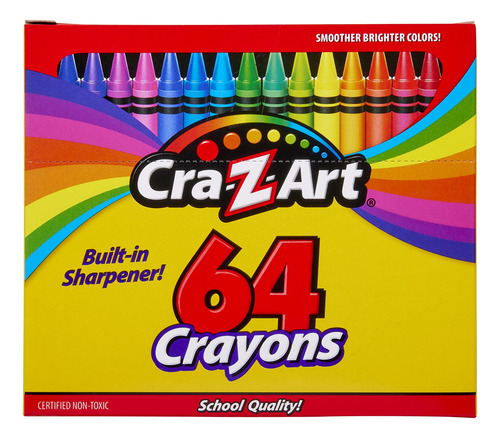 Crayones De Colores, 64 Unidades Para Dibujo Y Manualidades