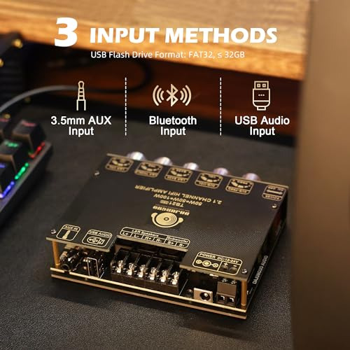 Pack Amplificador Bluetooth 2.1tb21 Pro Con Control De Grave
