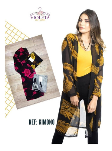 Kimono En Tela Ligera Para Dama Varios Colores 