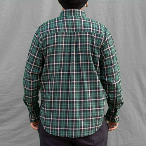 Camisa Xadrez Flanela Manga Longa Verde