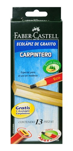 Lápiz Carpintero Faber-castell Grafito 13 Unidades