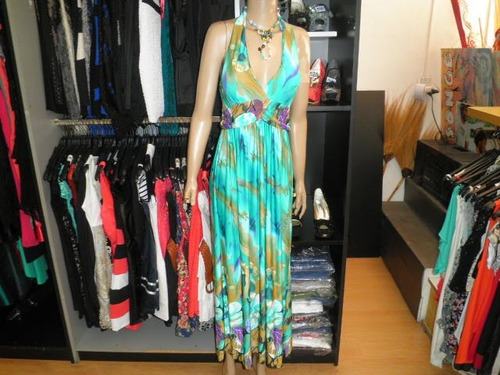 Vestido Largo De Seda Fria...