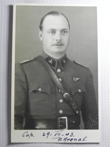 Foto Postal Capitan Militar Chileno Año 1943 Punta Arenas