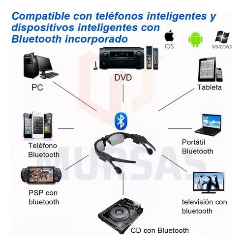 Gafas De Sol Y Audífonos Inalámbricos Bluetooth Unisex