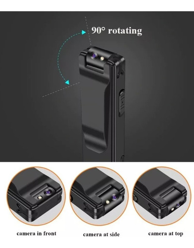Mini Câmera Fixa Corporal Multi Funções 1080p Frete Gratis