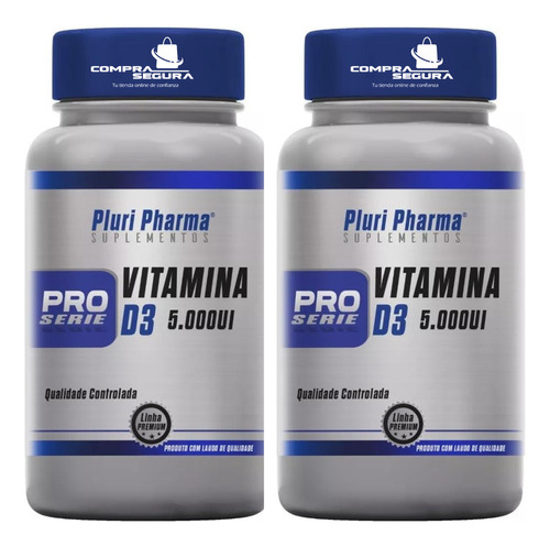 Vitamina D3 5000ui 240 Cápsulas Pluri Pharma