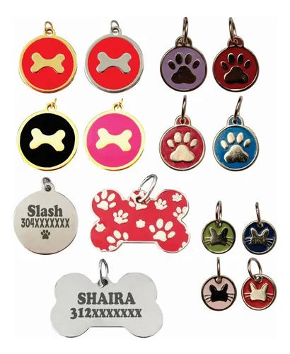 Placa  Perros Gatos Identificación Mascotas