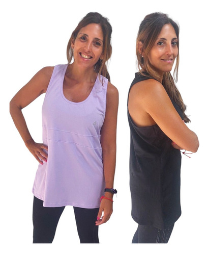 Pack X2 Musculosas Deportivas Mujer Sudadera Oversize