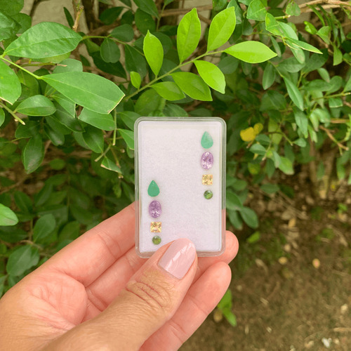 L0426| 3,94ct 8ø - Esmeralda + Ametista + Ene2ese Verde