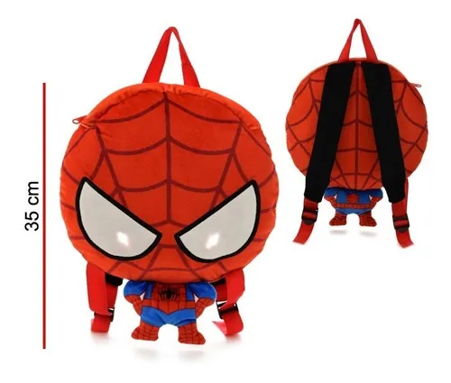 Mochila Spiderman Con Luz 35 Cm Orig. Phi Phi Toys