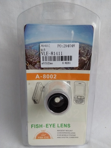 Lente Para Celular Fish Eye 180º Ou Câmera Digital Usado