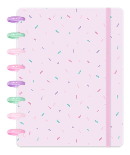 Caderno Disco Basic Inteligente A5-80 Folhas Disco Candy