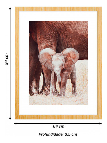 Marcos decorativos de elefantes con cristal 94 cm x 64 cm 591002