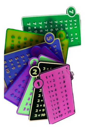 Tablas De Multiplicar Pack X 5 (juegos)