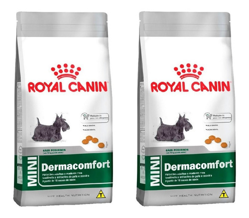 Ração Royal Canin Mini Dermacomfort 1kg Kit 2 Unidades