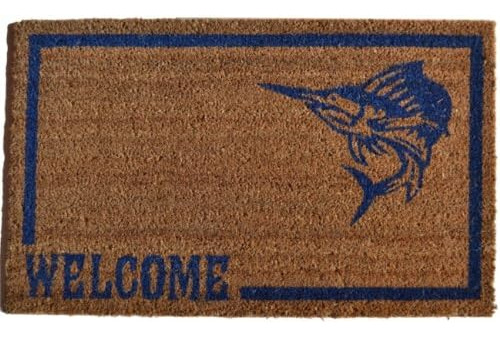 Vinyl Backed Coir Doormat, Swordfish, 18 By 30-inch