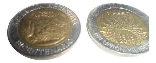 Moneda Argentina 1 Peso 2010 ( Pucara De Tilcara) (Usado)