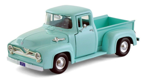 1955 Ford F-100 Pickup Turquesa - Escala 1:24 - Motormax