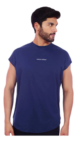 Polo Manga Cero Color Azul Para Hombre | Polo Muscle Tee