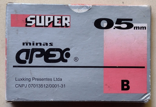 Grafite 0,5 B Para Lapiseira / Minas Apex Tubo Com 12 Un (Usado)