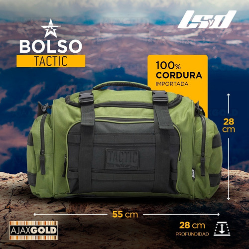 Imagen 5 de 10 de Bolso Tactico De Viaje Reforzado Gym Deportivo Grande Asalto